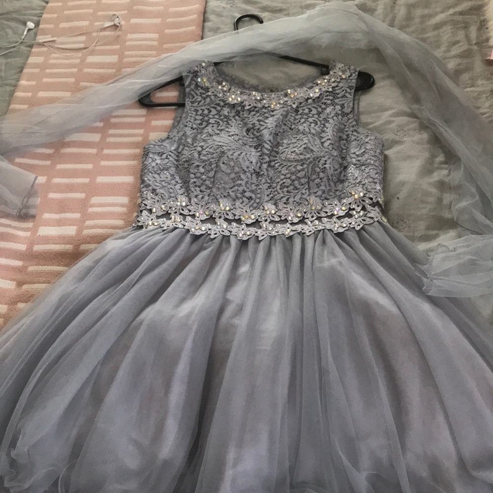 Grey homecoming dress